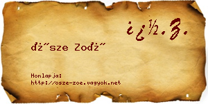 Ősze Zoé névjegykártya